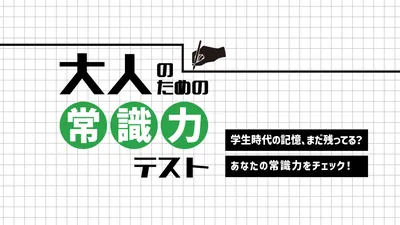 大人のための常識力テストー学生時代の記憶、まだ残ってる？あなたの常識力をチェック！ーのパッケージ画像